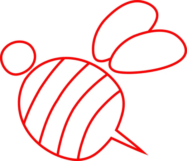 Красная пчела — стоковый вектор