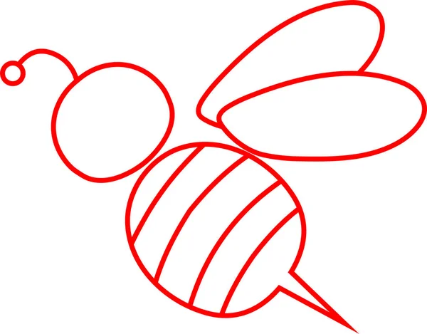 Милий Red bee структури — стоковий вектор