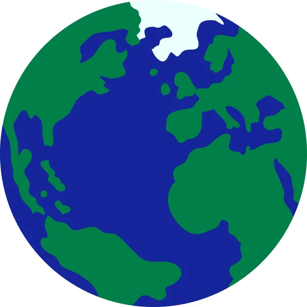 丸い青い地球の図 — ストックベクタ