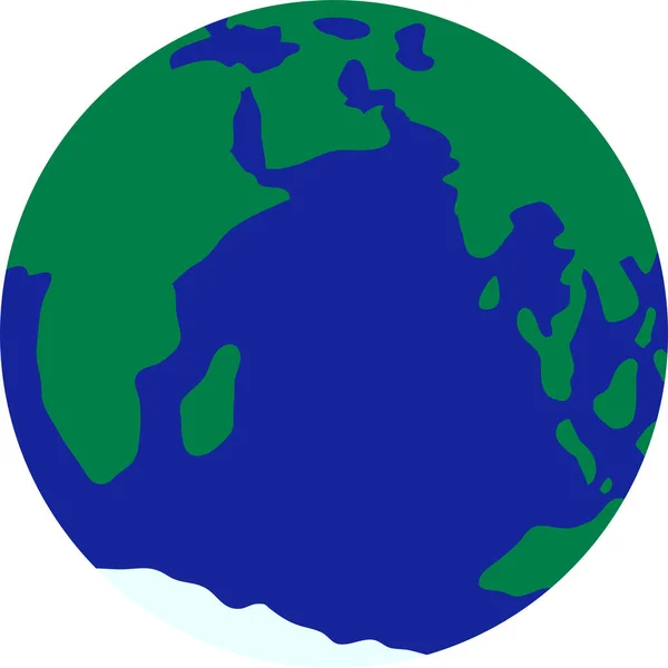 Yuvarlak mavi dünya çizimi — Stok Vektör