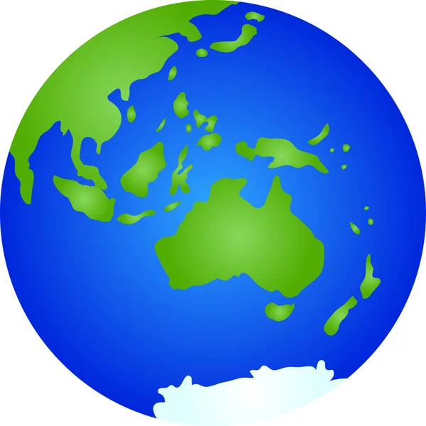 Illustration d'une graduation ronde terre bleue — Image vectorielle