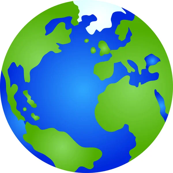 Ilustración de una gradación redonda tierra azul — Vector de stock