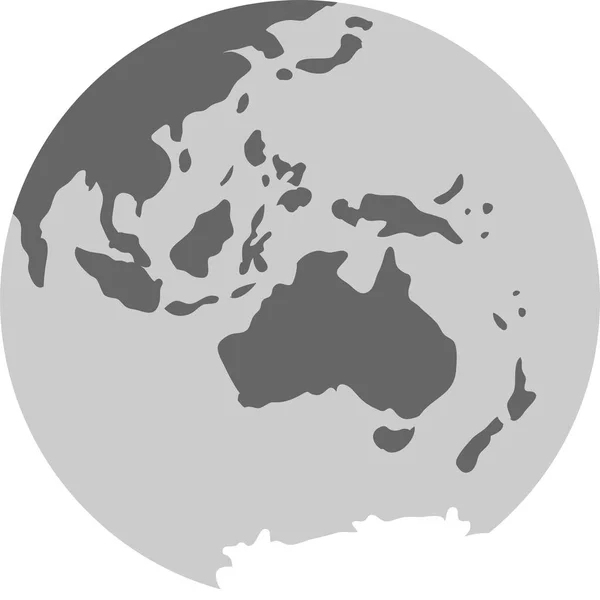 Zwart-wit afbeelding van een ronde aarde — Stockvector