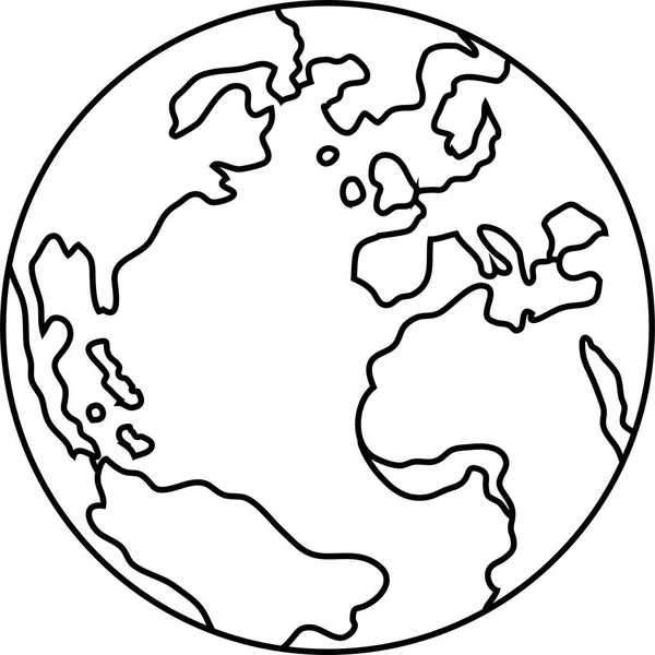 Omtrek van een ronde aarde — Stockvector