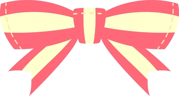 Cinta rosa con forma de mariposa — Vector de stock