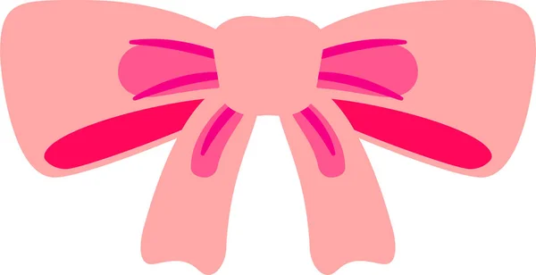 Cinta rosa con forma de mariposa — Vector de stock