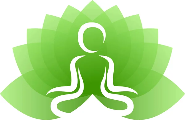 Permiso de loto yoga — Vector de stock