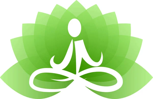 Licença de lótus Yoga — Vetor de Stock