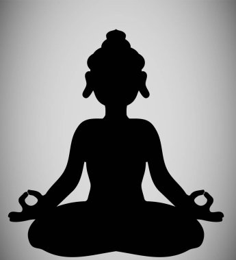 Buda'nın oturma siluet