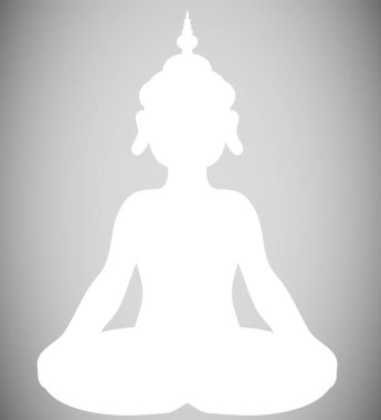 Buda'nın oturma siluet