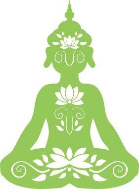 Kutsal Buda'nın oturma siluet