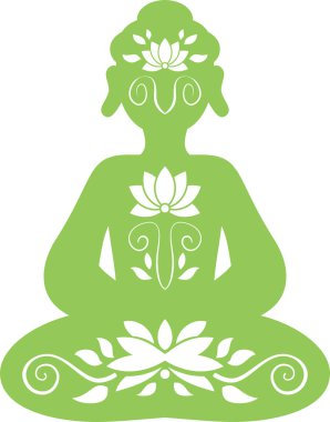 Kutsal Buda'nın oturma siluet