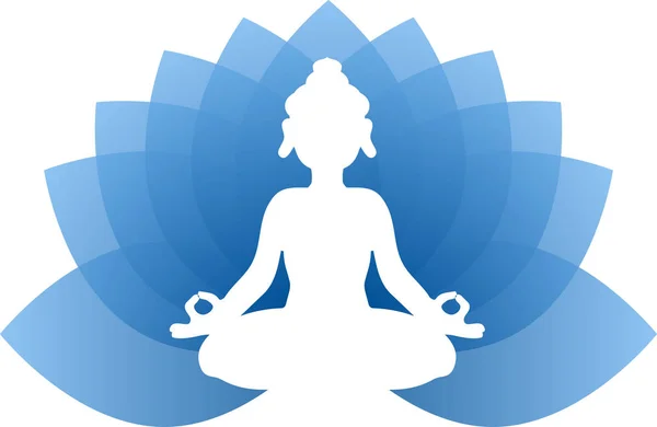 Buda licencia de loto azul — Vector de stock