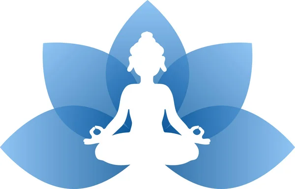 Buddha Blå lotus forlade – Stock-vektor