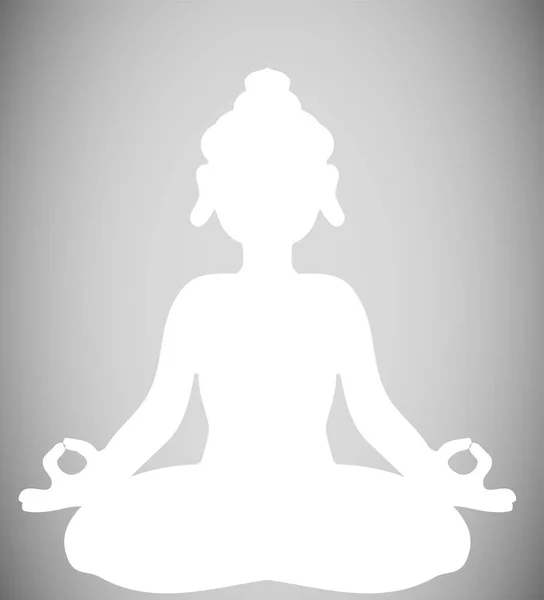 Buddhas siddende silhuet – Stock-vektor