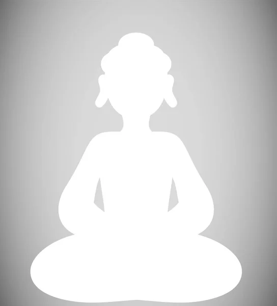 Buda'nın oturma siluet — Stok Vektör