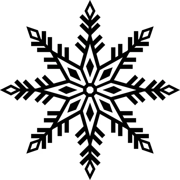 Silhouette cristal de neige — Image vectorielle