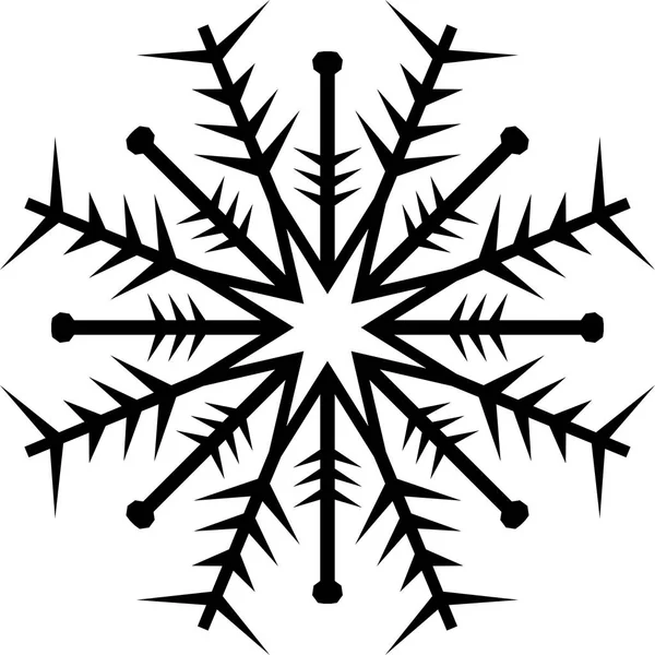 Кристалл снежного силуэта — стоковый вектор
