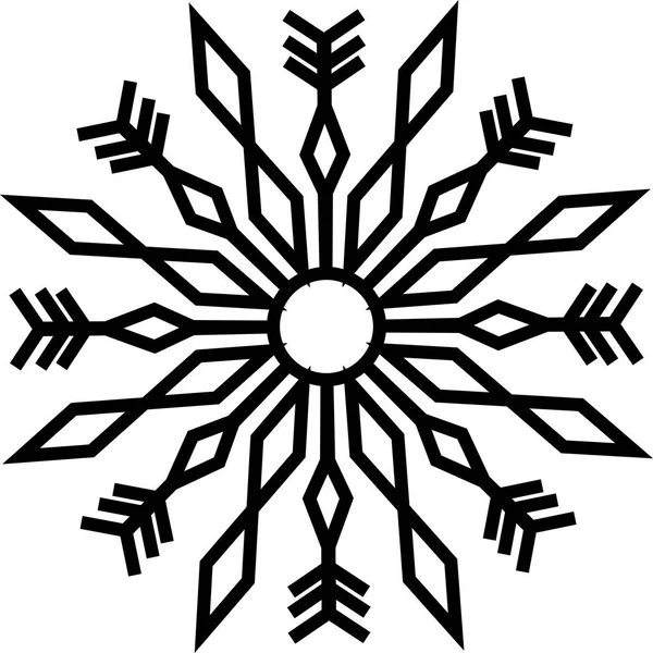 Silueta de cristal de nieve — Archivo Imágenes Vectoriales