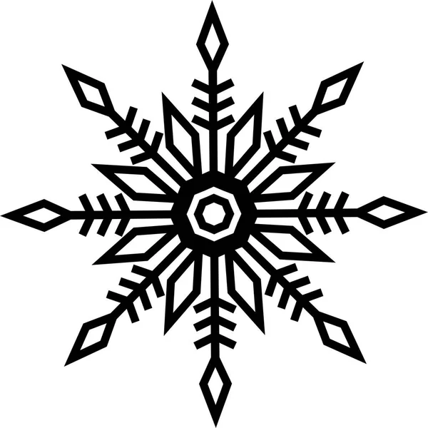 雪のシルエットのクリスタル — ストックベクタ