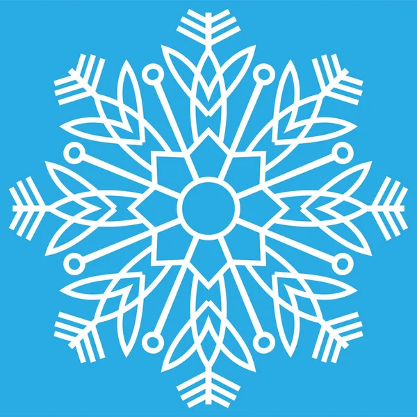 Sziluettjét hó fehér kristály — Stock Vector