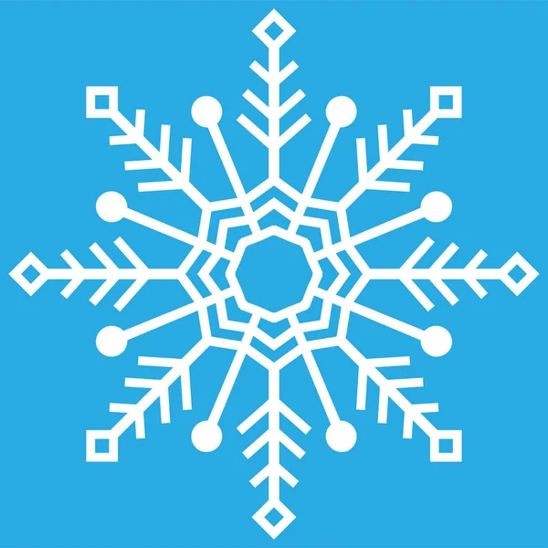 Beyaz kristal kar silueti — Stok Vektör