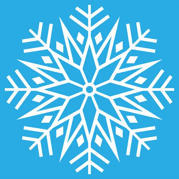 Cristal blanco de silueta de nieve — Vector de stock