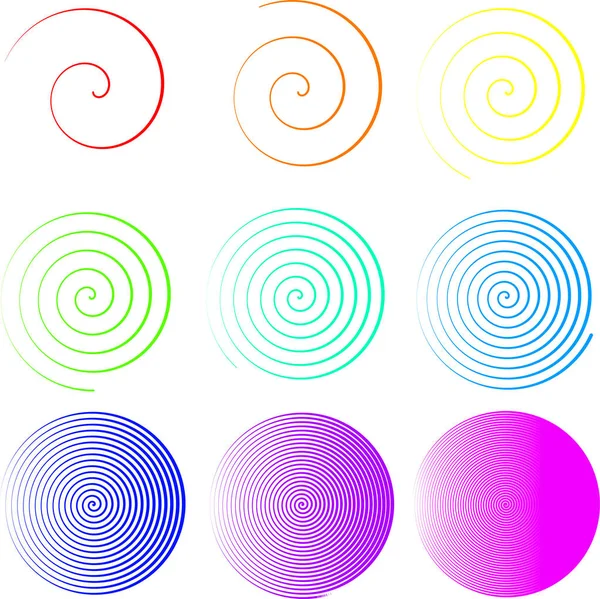 Renkli şık kesin girdap seti