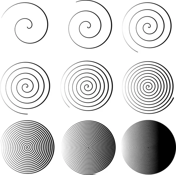 세련 된 정확한 소용돌이 세트 — 스톡 벡터