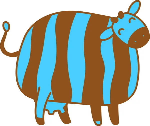 Illustration de silhouette de vache colorée mignonne — Image vectorielle