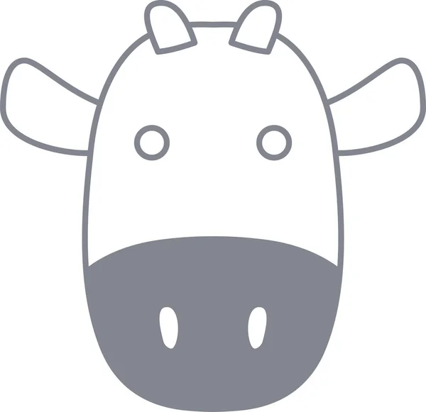 Mignon illustration de silhouette de vache — Image vectorielle