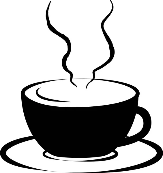 Stijlvolle warme koffie beker — Stockvector