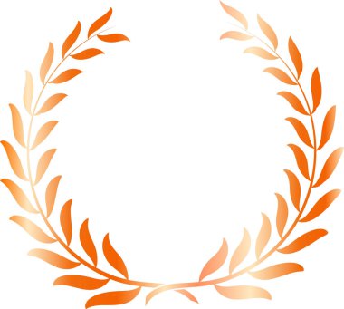 Bronz defne yuvarlak çerçeve