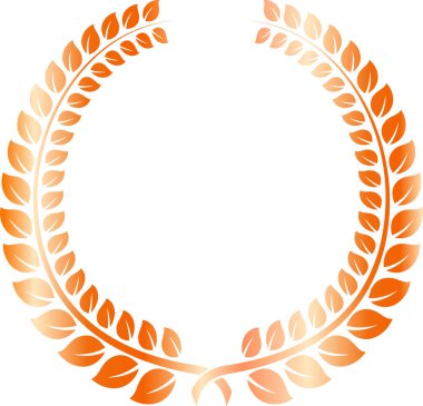 Bronz defne yuvarlak çerçeve