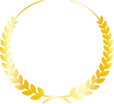 Altın defne yuvarlak çerçeve