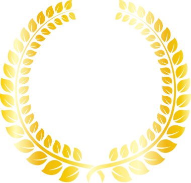 Altın defne yuvarlak çerçeve