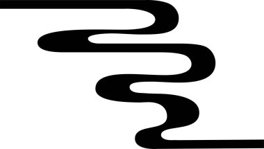 Soyut eğri tasarım siluet