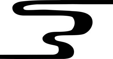 Soyut eğri tasarım siluet