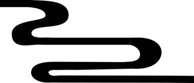 Soyut eğri tasarım siluet