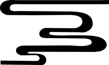 Soyut eğri tasarım siluet