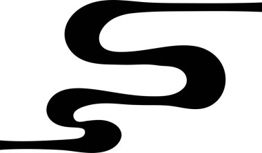 Soyut eğri tasarım siluet