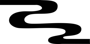 Soyut eğri tasarım siluet