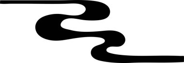 Soyut eğri tasarım siluet