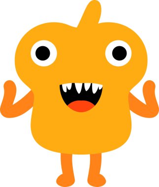 Komik küçük canavar vektör