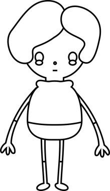 Beyaz çizgi pop canavar vektör