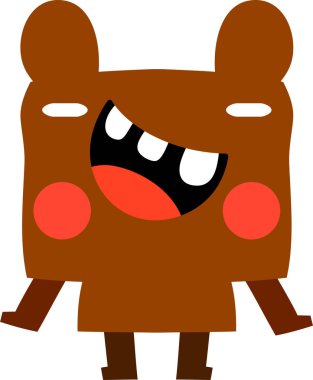 Komik pop canavar vektör