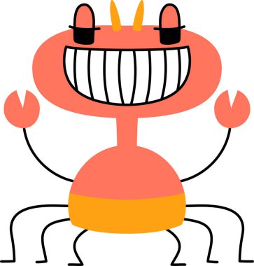 Komik pop canavar vektör