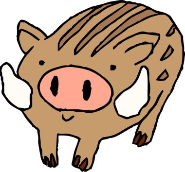 Sevimli yaban domuzu grafiti