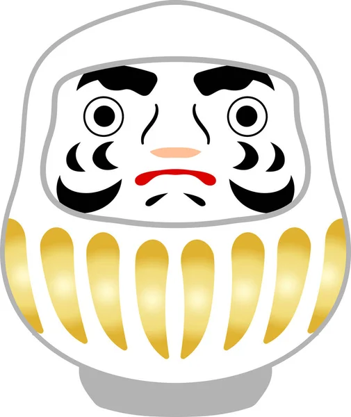 Lindo japonés daruma ilustración — Vector de stock