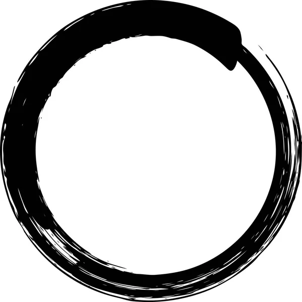 Kreis mit Pinsel gezeichnet — Stockvektor